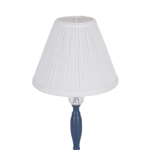 (image for) Laura Ashley Ellis Table Lamp Matt Blue & Crystal With Shade